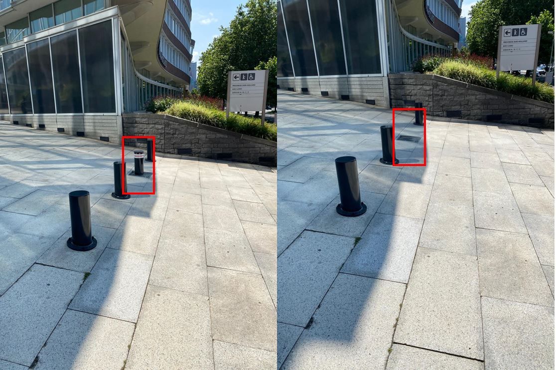 Retractable bollards, at Bavak also on a sloping surface